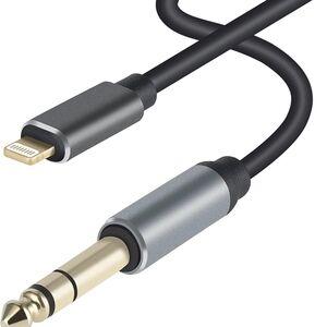 Black and Silver Audio Cable